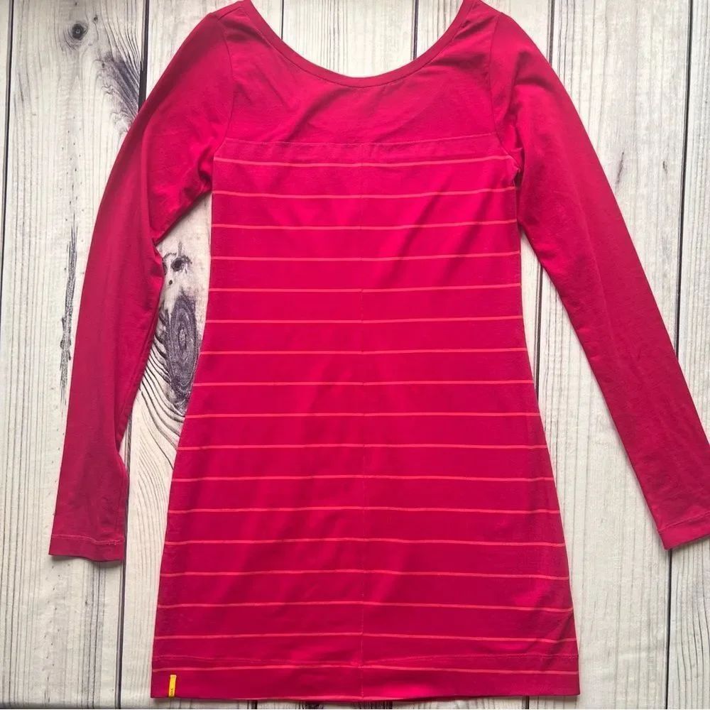 Lole Pink Striped Long Sleeve Tunic Dress